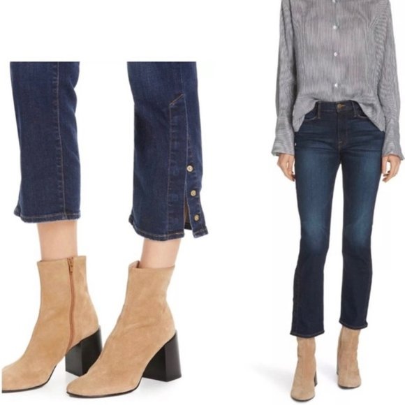 FRAME Jeans Sz 28 Le High Straight Snap Away Maribel Womens - Picture 3 of 12